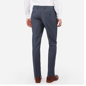 Express Men Extra Slim Navy Cotton Dress Pants 38
